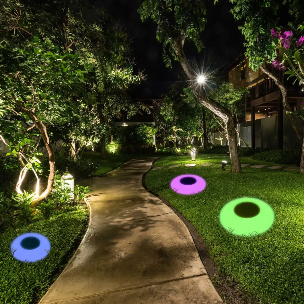 Solar LED Floating Light Colorful UFO Light Outdoor Waterproof Remote Control Lawn Light Pool Light