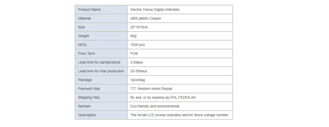 Lydite Blue Color 600-7000V Neon Light Fence Voltage Tester Fence Voltmeter