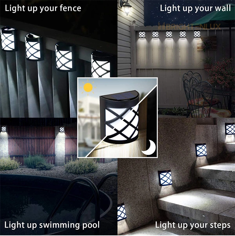 Brightenlux Hot Sales Night Lights Wall Solar Outdoor Fence Post Lights LED Wall Light for Garden