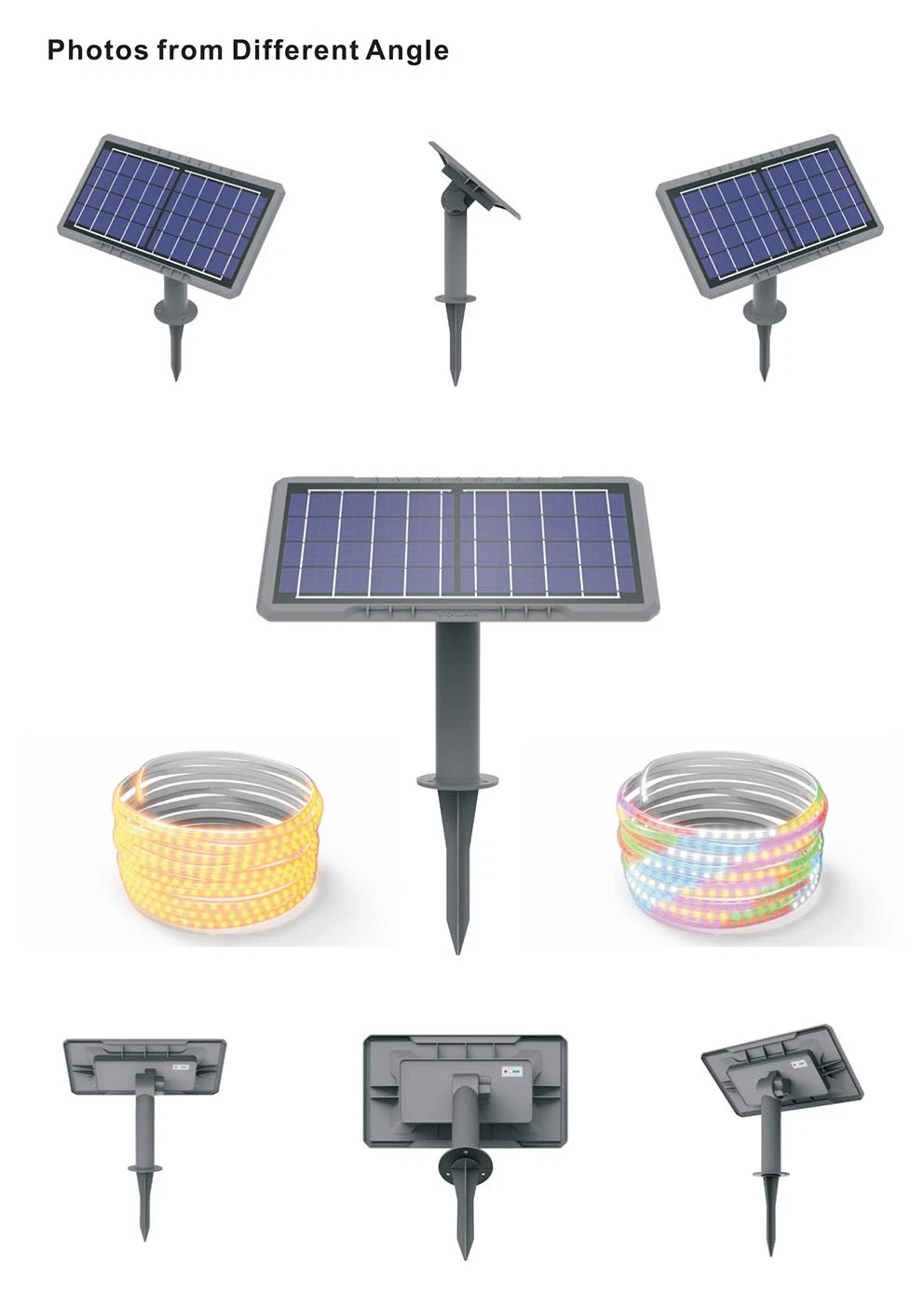 Outdoor Indoor Decorative ABS Mj Solar LED Strip Light 5m 10m 20m