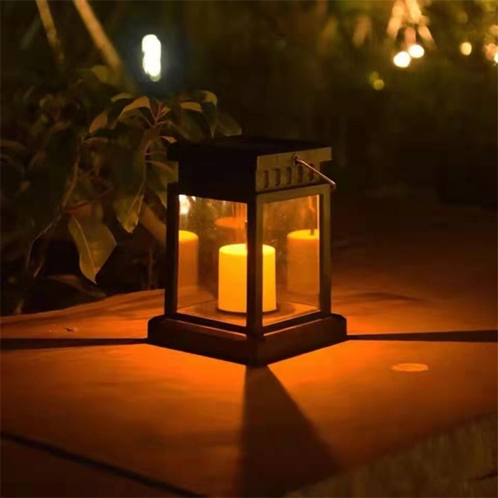 Camping Metal Hanging Decorative Outdoor Solar Powered LED Lanterns