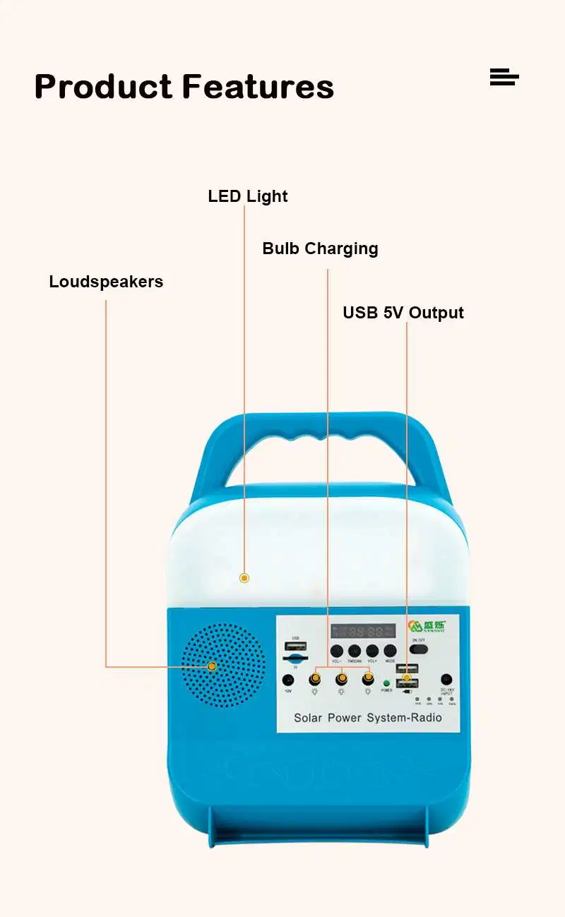 China Supplier Products New Item for Africa Small Output Solar Home Lighting System Solar Energy Saving Light Solar Battery House System