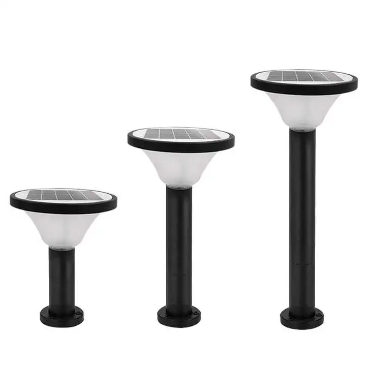 Solar LED Waterproof IP65 Square Aluminum High Quality Outdoor Courtyard Post Pillar Garden Light