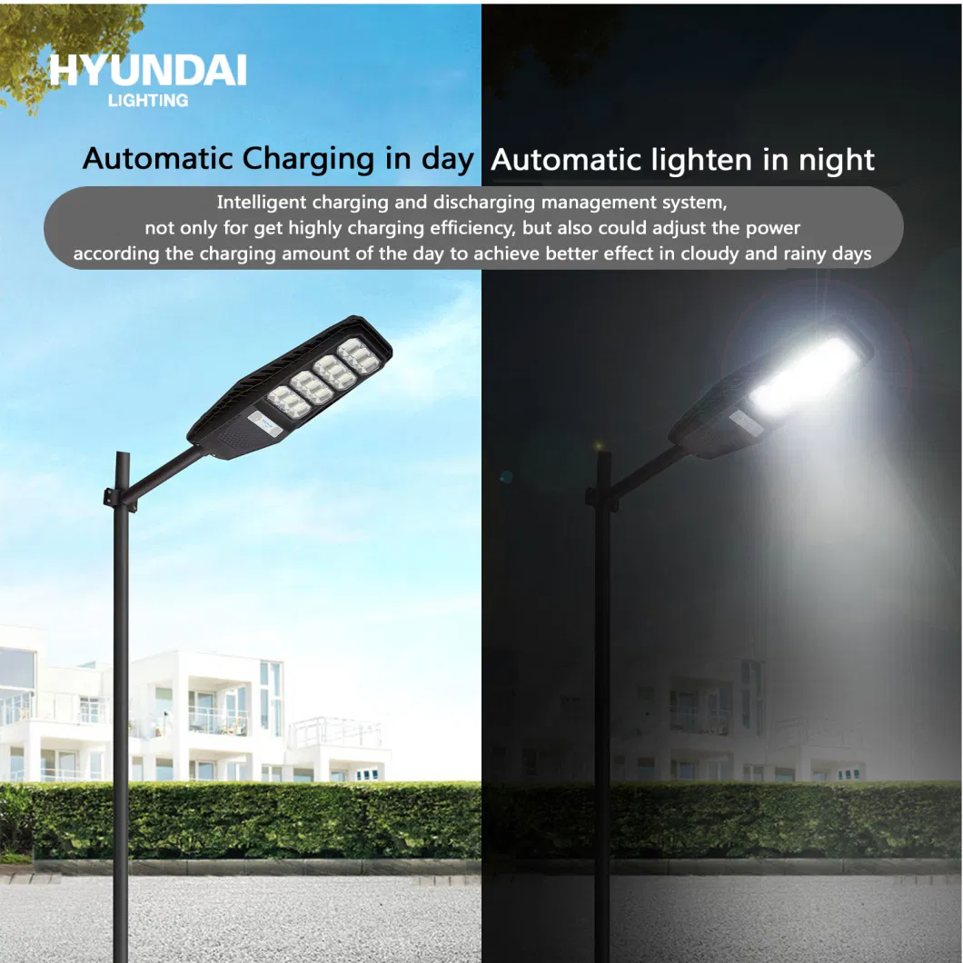 Hyundai Factory Outdoor Waterproof LED Solar Powered Garden Light Solar Flagpole Street Lights