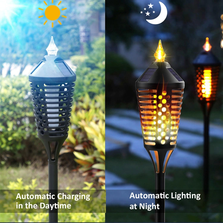 Amazon Hot Sale New Solar Flame Light Outdoor Garden Waterproof Lawn Light