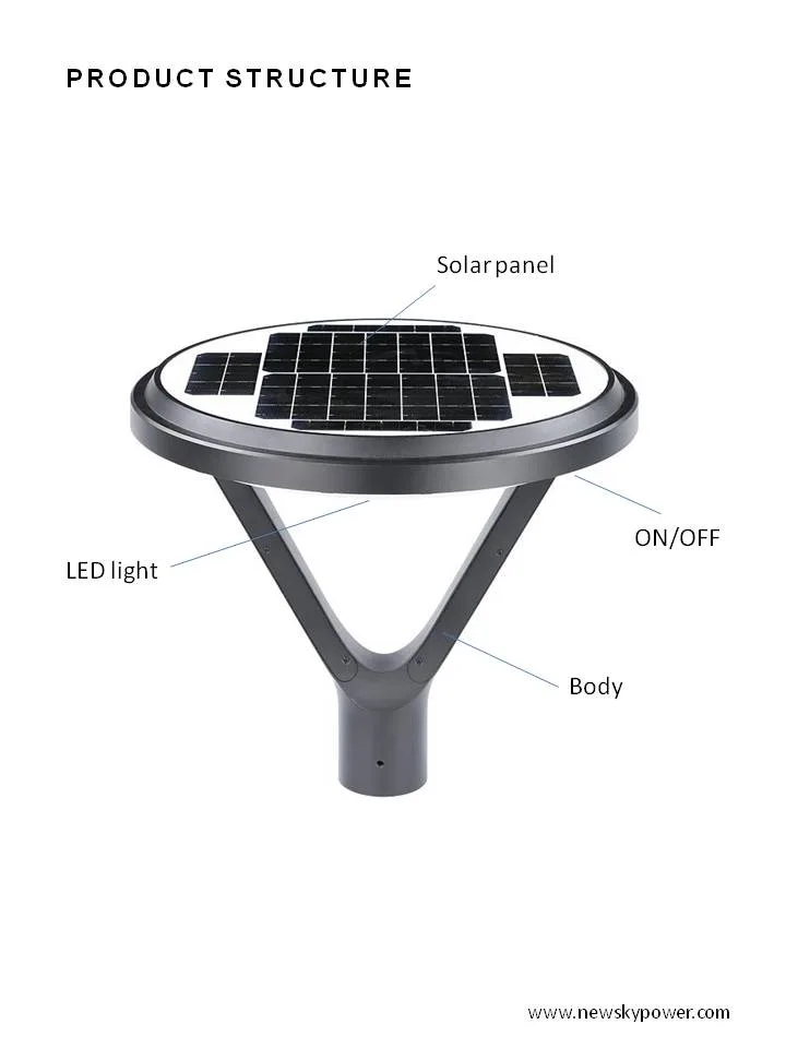 Energy Saving LED 20W Wireless Decorative Commercial Garden Solar Courtyard Light for Gate Fence Pathway