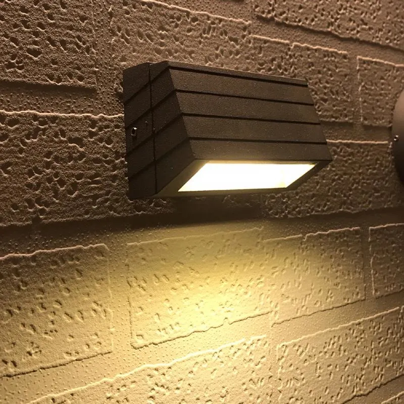 6W Aluminum Exterior IP65 Square Surface-Mounted LED Step Stair Walkway Wall Light