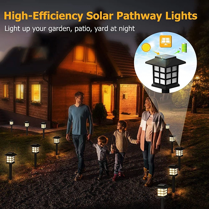 Classic LED Solar Garden Lights Outdoor Pathway Waterproof Solar Landscape Walkway Decorated Lights