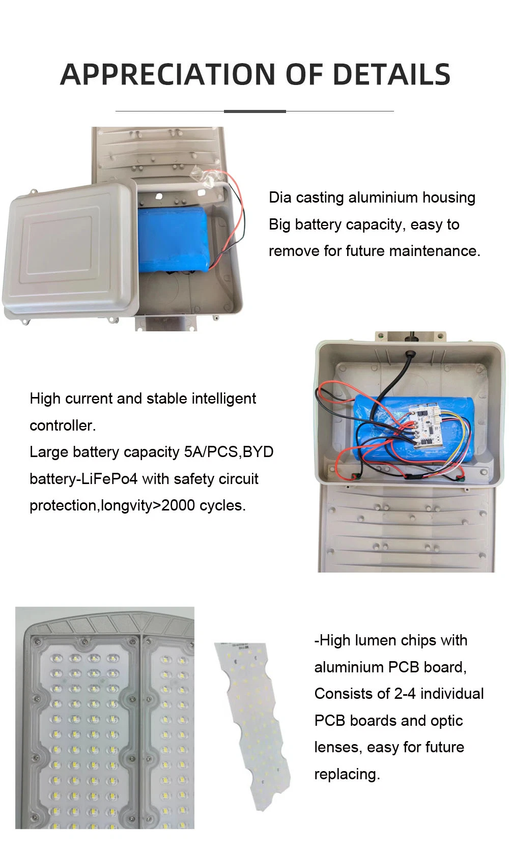 500W Solar Street Lights Outdoor Lamp, Dusk to Dawn IP67 Security LED Flood Light with Remote Control Mounting Pole and Bracket Garden, Court, Parking Lot