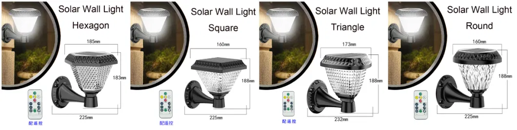 Solar Powered LED Pillar Light with Warm White for Outdoor Garden Wall Gate Fence Security