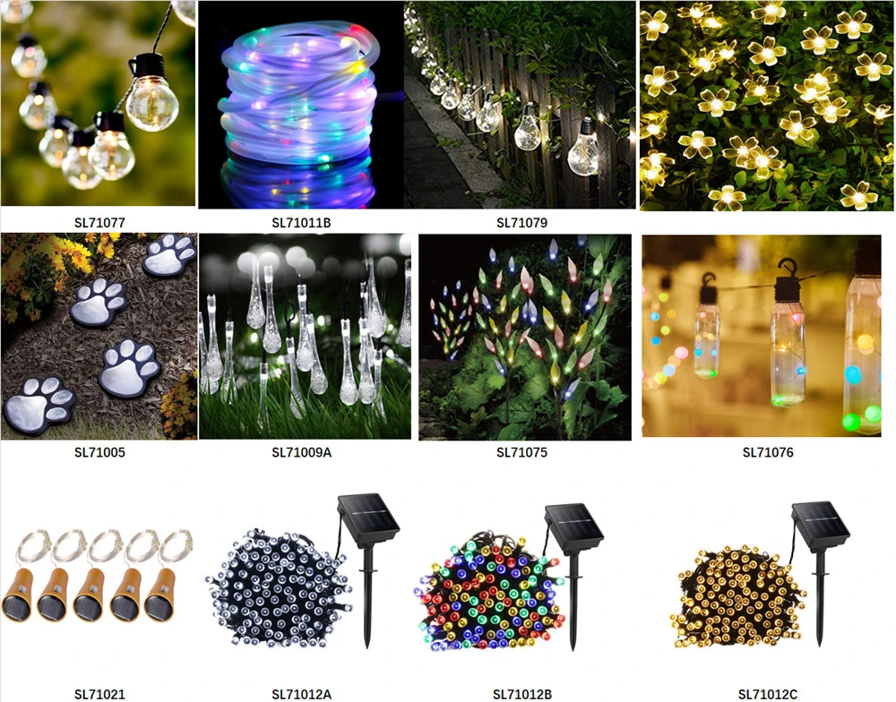Solar Strings Lights Garden, Solar Cherry Blossoms String Lights Waterproof Solar Lights for Outdoor, Home, Lawn, Wedding, Patio, Christmas, Halloween Party