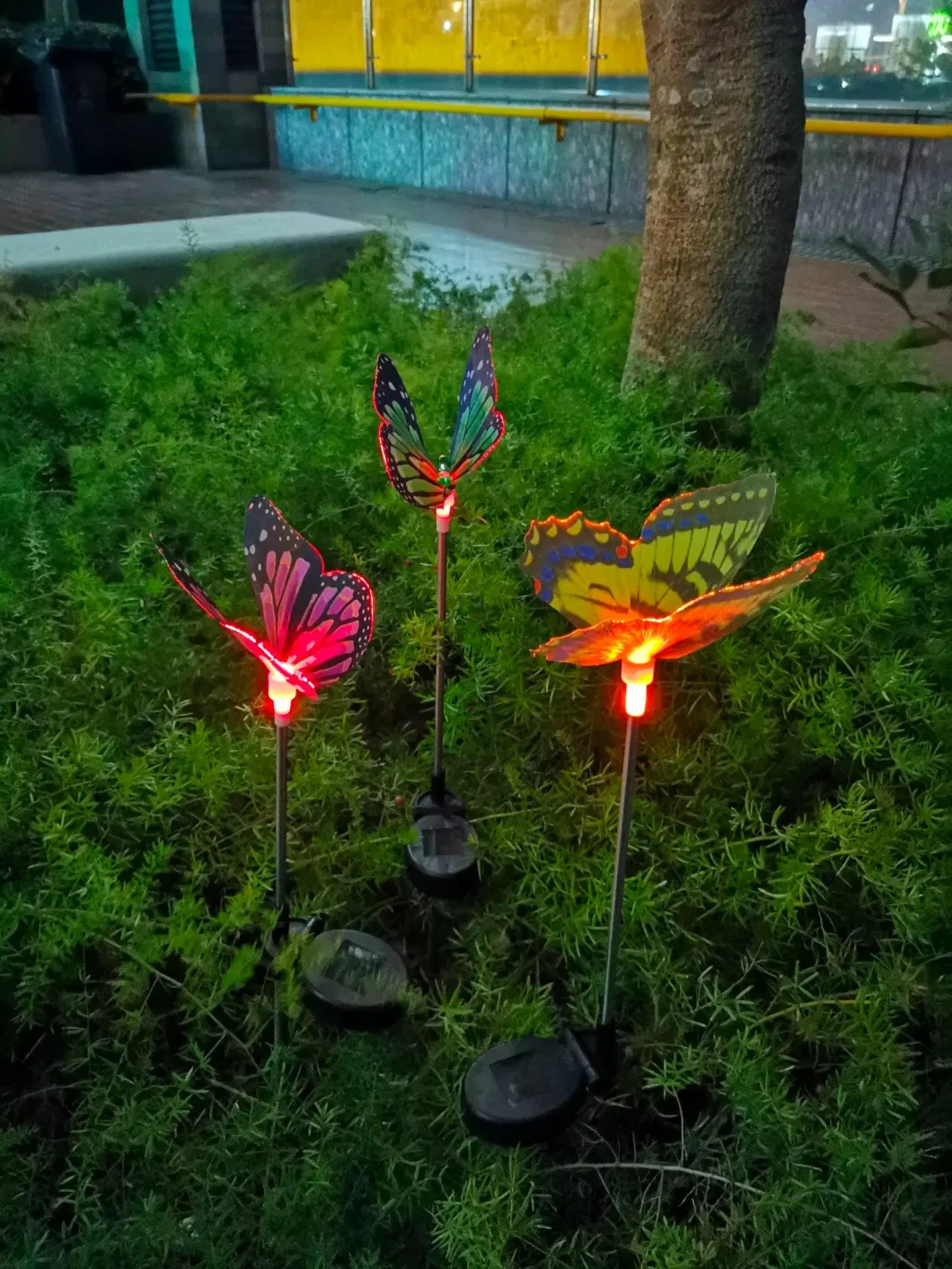 Factory Direct High-Quality Walkway Garden Light Solar Decorative Butterflies and Copper String Solar Landscape Light