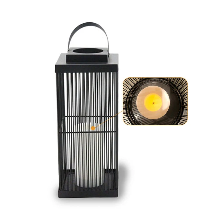 2in1 Outdoor Rattan Hanging Warm White Lantern for Party LED Solar Rattan Lantern