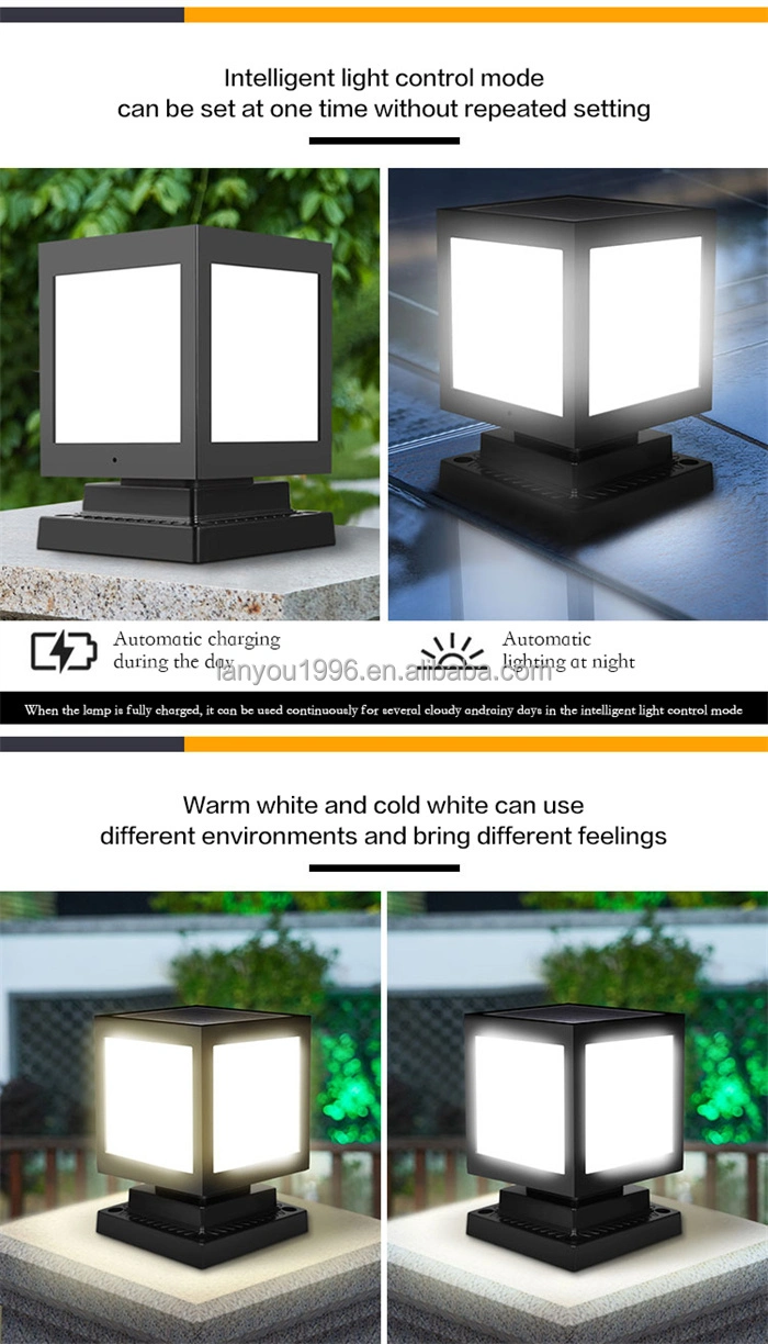 Premium Handy Brite Solar Outdoor Post Lights Bright LED Light Solar Pillar Light for Fence Deck Garden