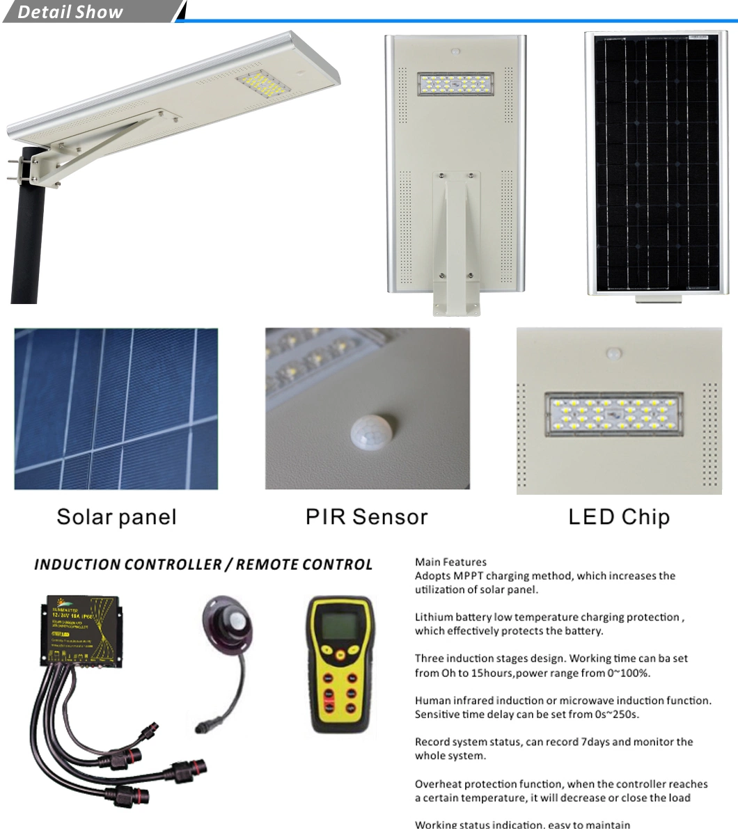 International Inc Aluminum Die Casting Body Solar Street Light 30W