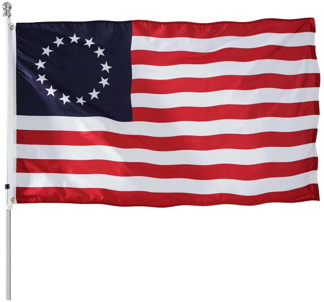 1776 III Percenter Rebellion Besty Ross 3 Percent American Flag with Circle of Stars