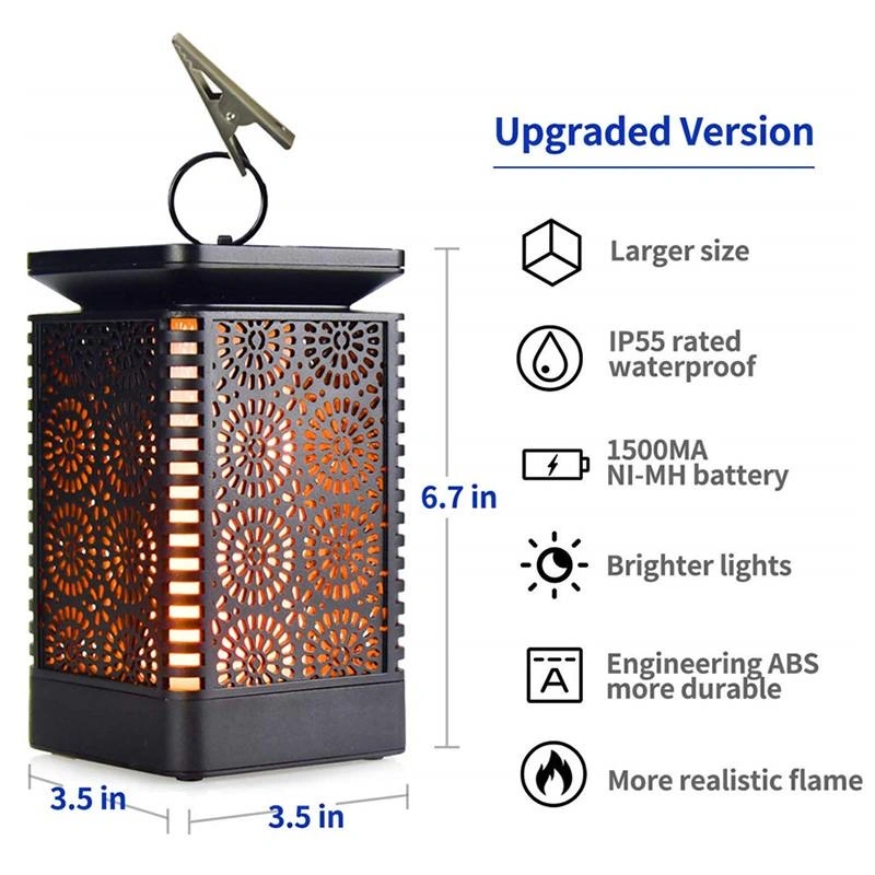 Waterproof LED Solar Flame Flickering Lamp Solar Flickering Light Torch LED Solar Flame Lights for Outdoor Garden