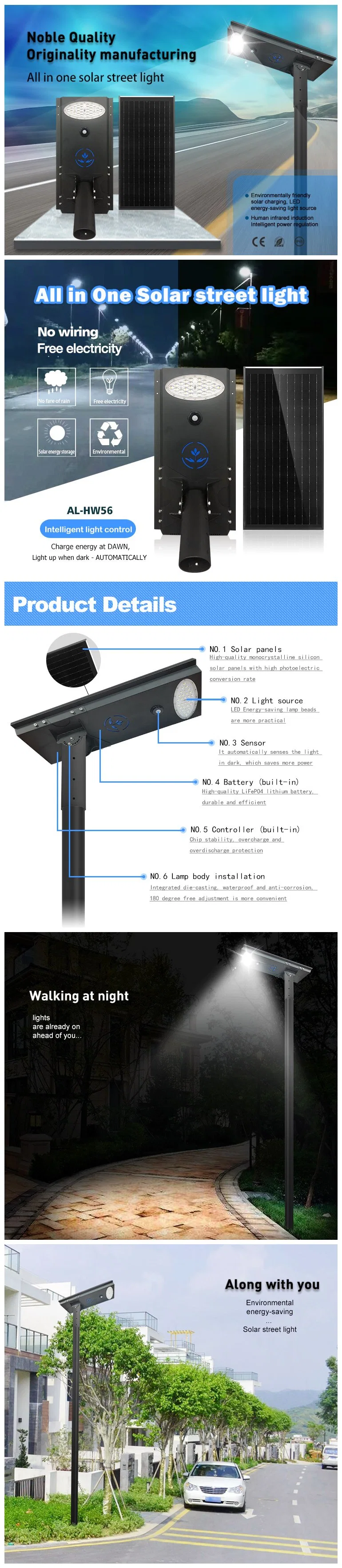 Best Price High-Quality All-in-One Integrated Outdoor LED Solar Street/Garden /High Mast /Traffic Light