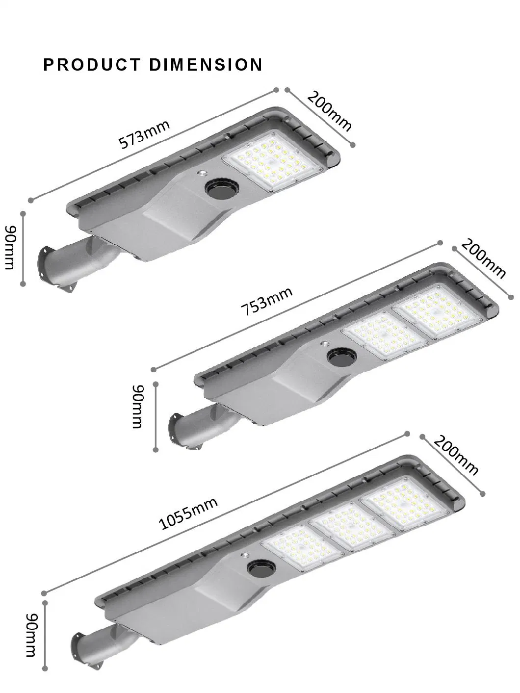 Waterproof Backyard Street Lamps Security Flood Lighting Wall Lamp LED Solar Street Light