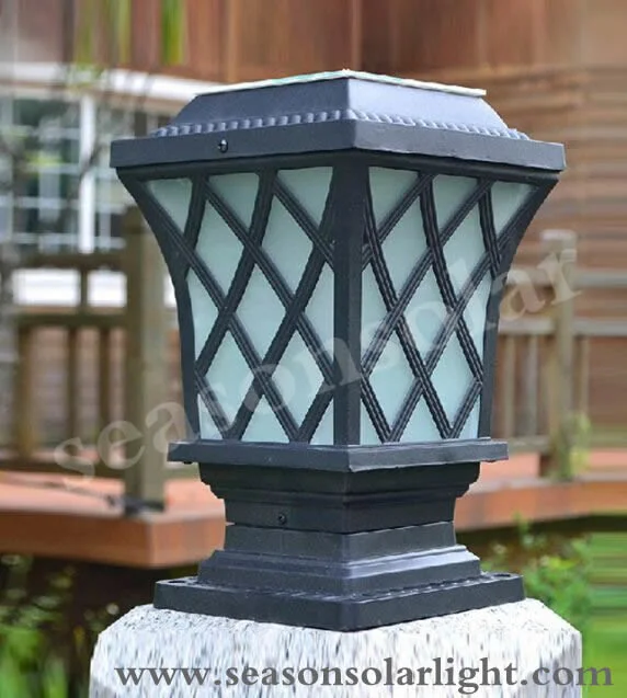 Aluminum Solar Panel Rechargeable 5W Deck Post Gate Pillar IP65 Outdoor Garden LED Decoration Solar Light