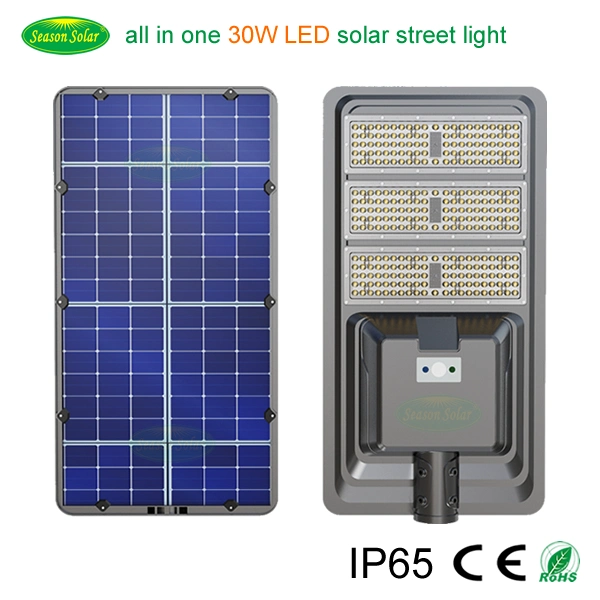 IP65 All in One Style Lighting 6m Outdoor Solar Street Lighting with 50W LED Light &amp; LiFePO4 Battery System