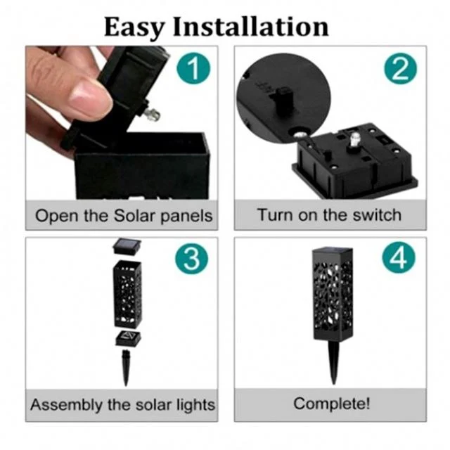 Outdoor Waterproof Integrated LED Solar Garden Light for Lawn, Patio, Yard, Walkway, Driveway Solar Path Courtyard Lamp