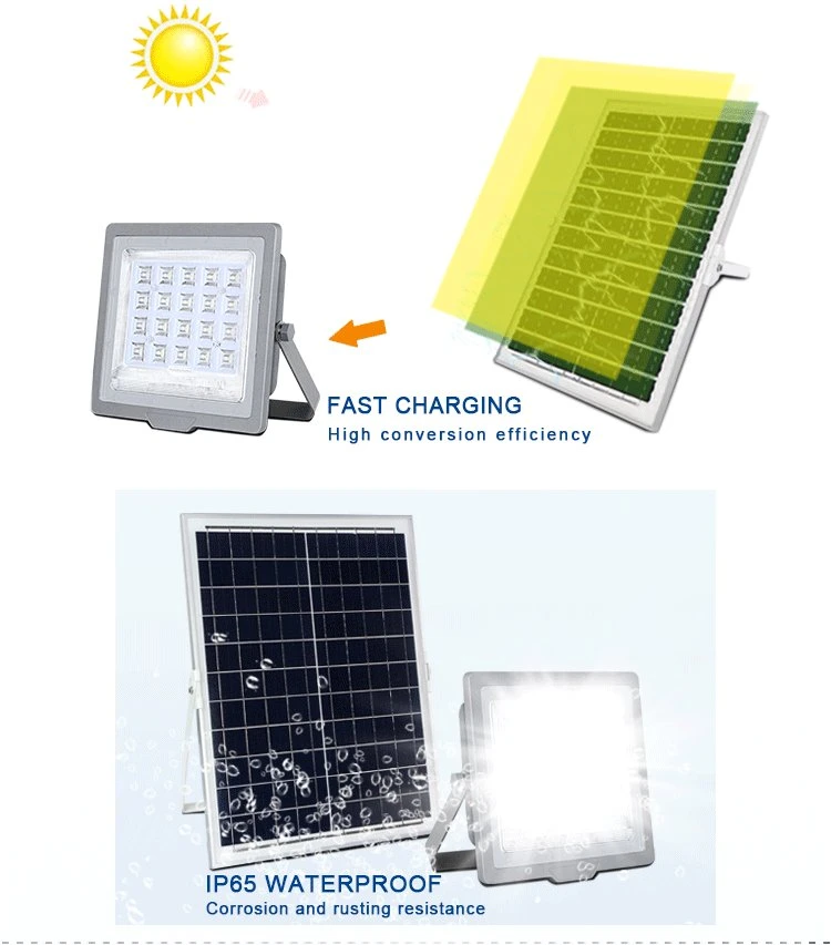 Manufacturer Portable Sport Ground Warehouse Outdoor 100W LED Solar Flood Light with Sensor