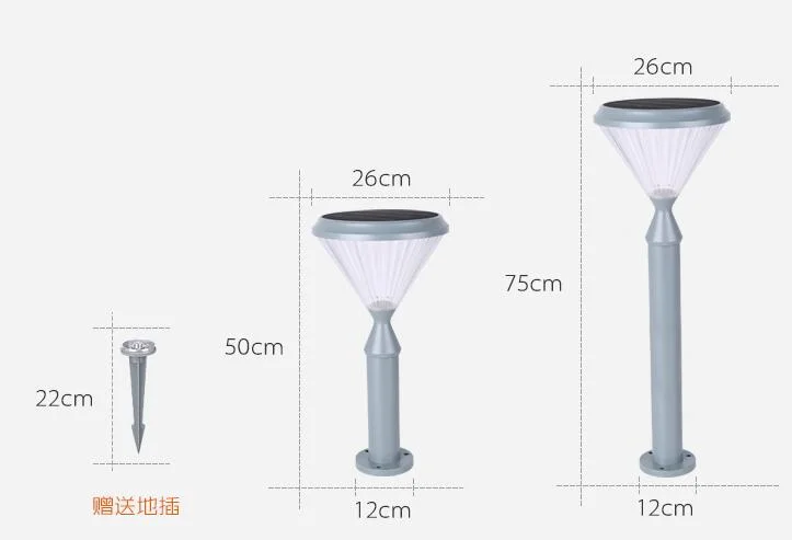 Hot Sale Diamond 5W Solar Light for Garden Pathway Lawn Patio Yard Walkway Driveway Path Courtyard Lighting