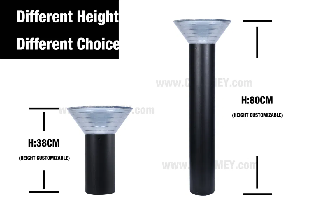 Outdoor Casting Aluminum LED Solar Bollard Garden Light for Home