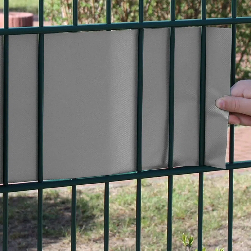 630g Light-Grey 19cmx35m with 20clips PVC Tarpaulin Strip Screen Fence