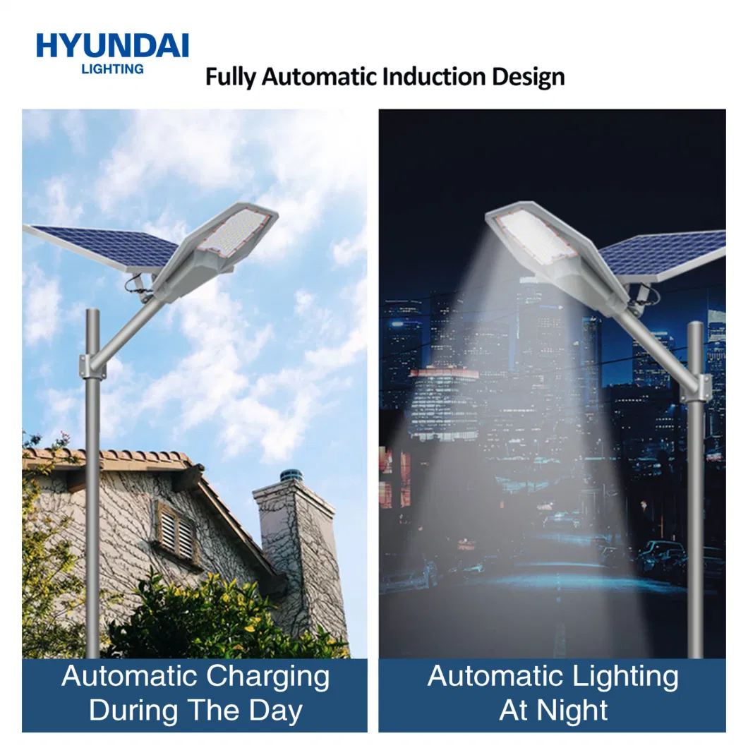 Hyundai Wholesale High Power IP65 400W Solar LED Garden Street Driverway Pathway Lantern