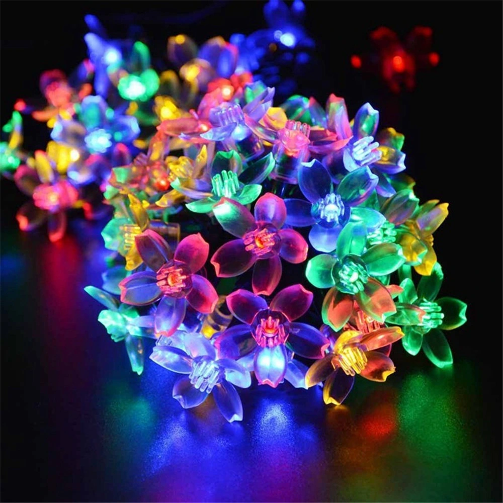 Solar Strings Lights Garden, Solar Cherry Blossoms String Lights Waterproof Solar Lights for Outdoor, Home, Lawn, Wedding, Patio, Christmas, Halloween Party