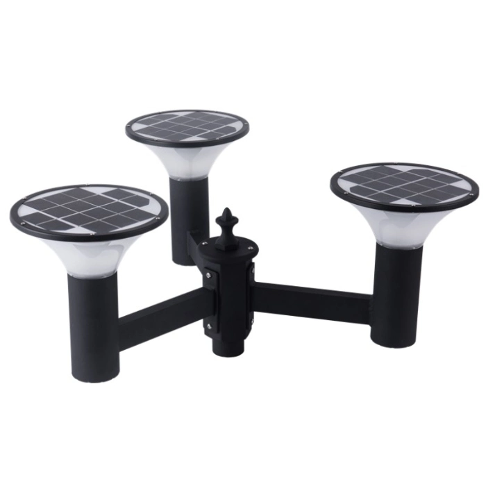 Landscape Public Lamp Post Top Integrated 15W Solar LED Garden Light