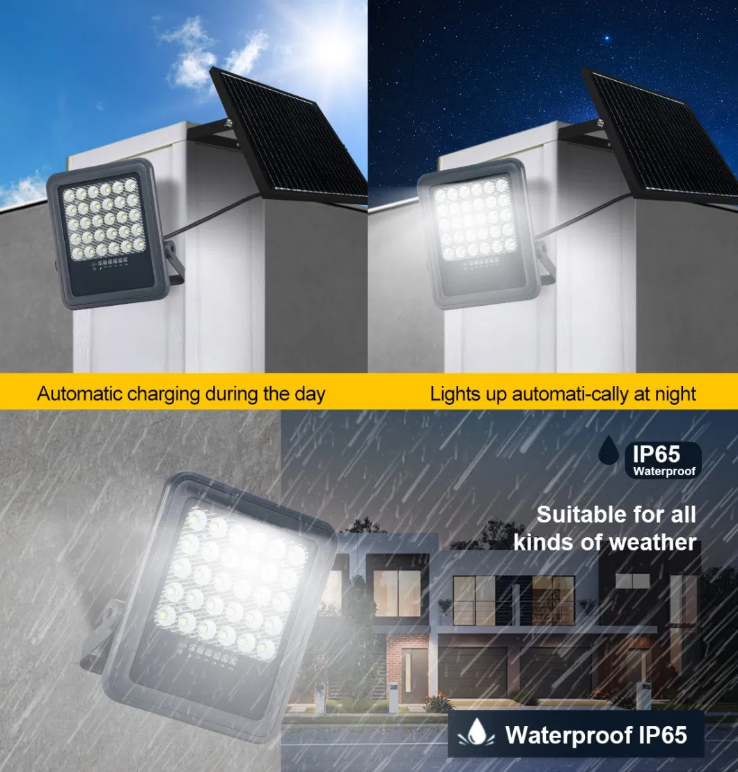 Best Super Bright 50W 100W 200W 300W Energy Saving Lamp Garden LED Outdoor Lighting Solar Flood Light Security High Quality High Power