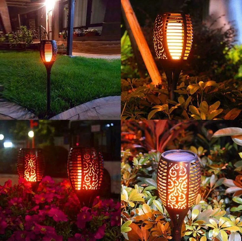 96/72/51/33/24 LED Solar Garden Flickering Flame Torch Light (RS127)