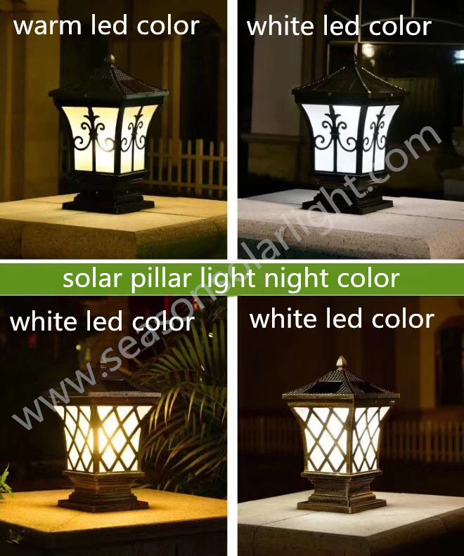 Aluminum Solar Panel Rechargeable 5W Deck Post Gate Pillar IP65 Outdoor Garden LED Decoration Solar Light