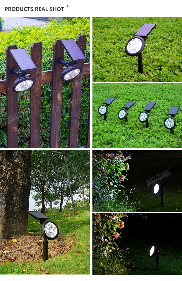 Alltop IP65 Waterproof Adjustable RGB Outdoor Garden Lawn Landscape Path LED Solar Spot Light