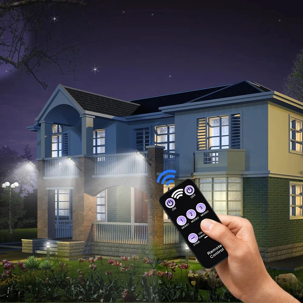 All in One Solar Street Lights OEM Remote Control Plastic Motion Sensor Outdoor Solar Wall Light for House