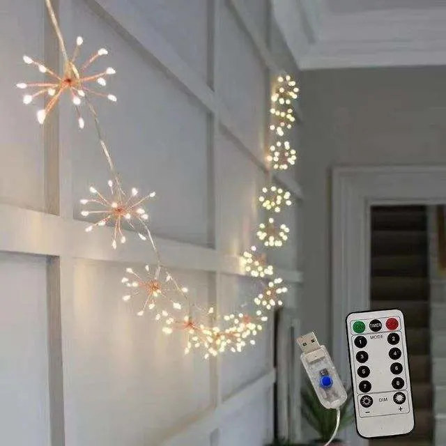 Solar Powered Christmas Holiday Lighting Decoration String Light