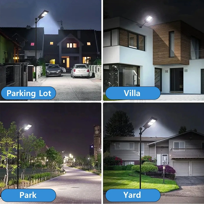 Light Messenger Outdoor Powered Streetlight 100W 200W 300W Integrated Pathway SMD ABS Wall Lamp Driveway Solar LED Street Light
