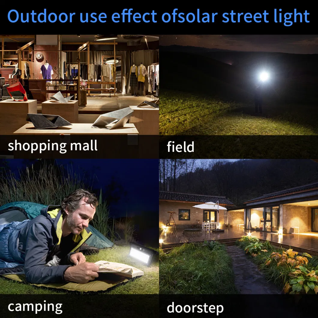 Outdoor Solar Street Light 15W IP65 Waterproof Security 1500lm for Courtyard Solar LED Flood Light Kcd Energy Saving Solar Street Light