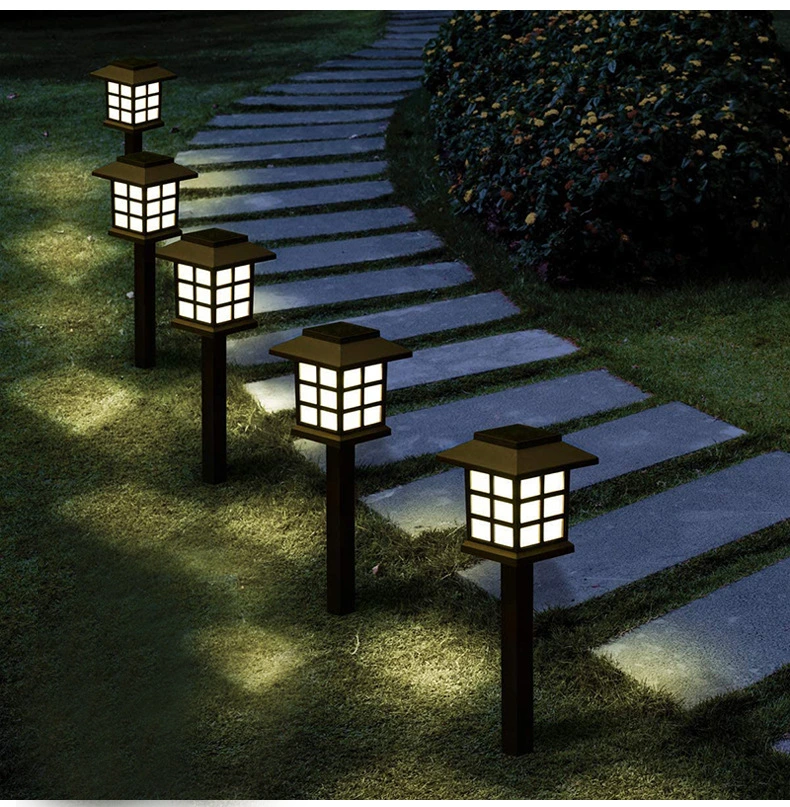 Classic LED Solar Garden Lights Outdoor Pathway Waterproof Solar Landscape Walkway Decorated Lights