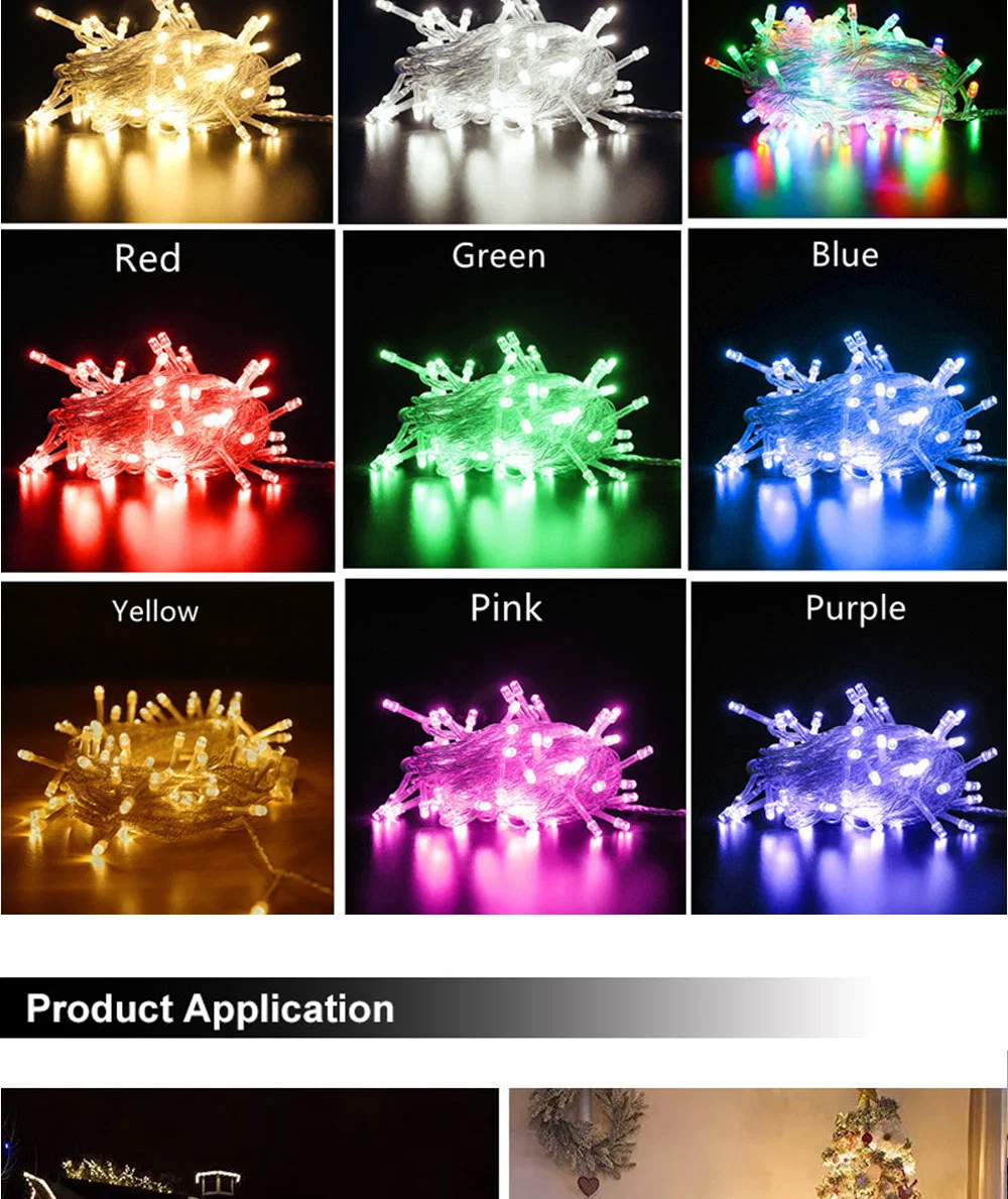 Hot Sale Color Ful USB Powered Solar Powered Multi Color Wedding Fairy Lights of Rose Flowers Fairy Light Ceiling Decor