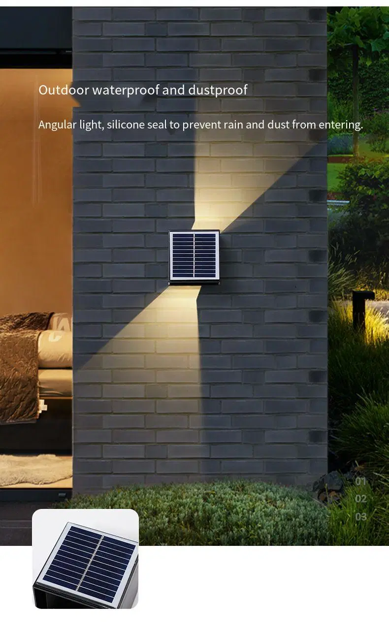 New Outdoor Courtyard Solar Outdoor Wall Light Corridor Stairway Fence Waterproof Step Light