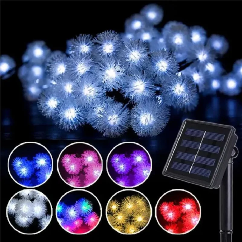 Holiday Fairy Outdoor Solar Dandelion Home Wedding Decoration Christmas String Lights