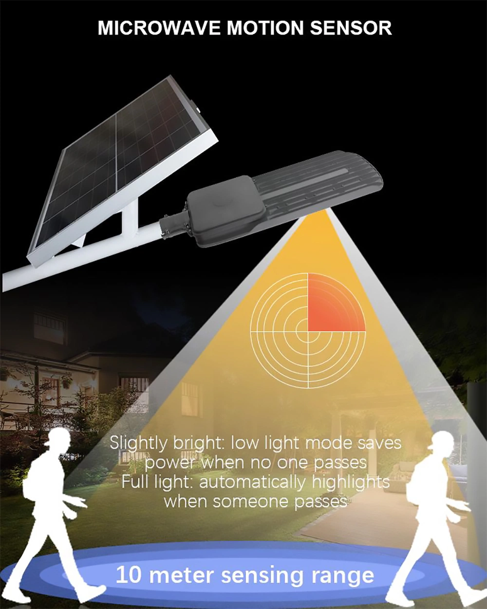 High Quality 25 Watts LED Solar Panel Flood Street Lights Outdoor Sensor Solar Light for Home