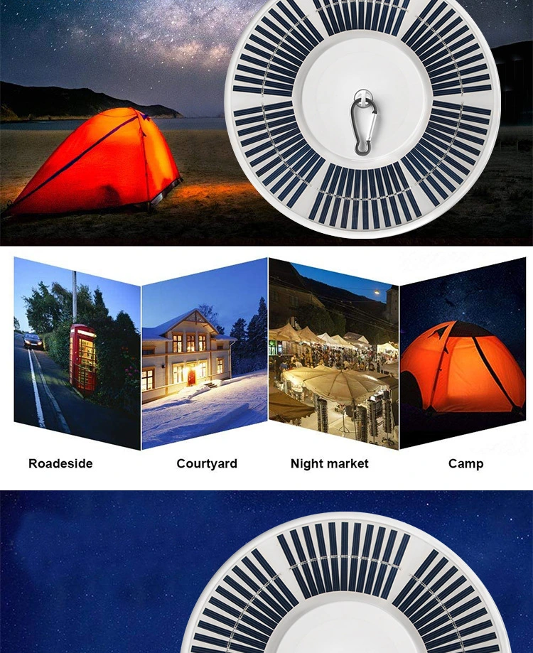 Solar 136LED Flag Light Courtyard Light Waterproof Solar Tent Camping Lights