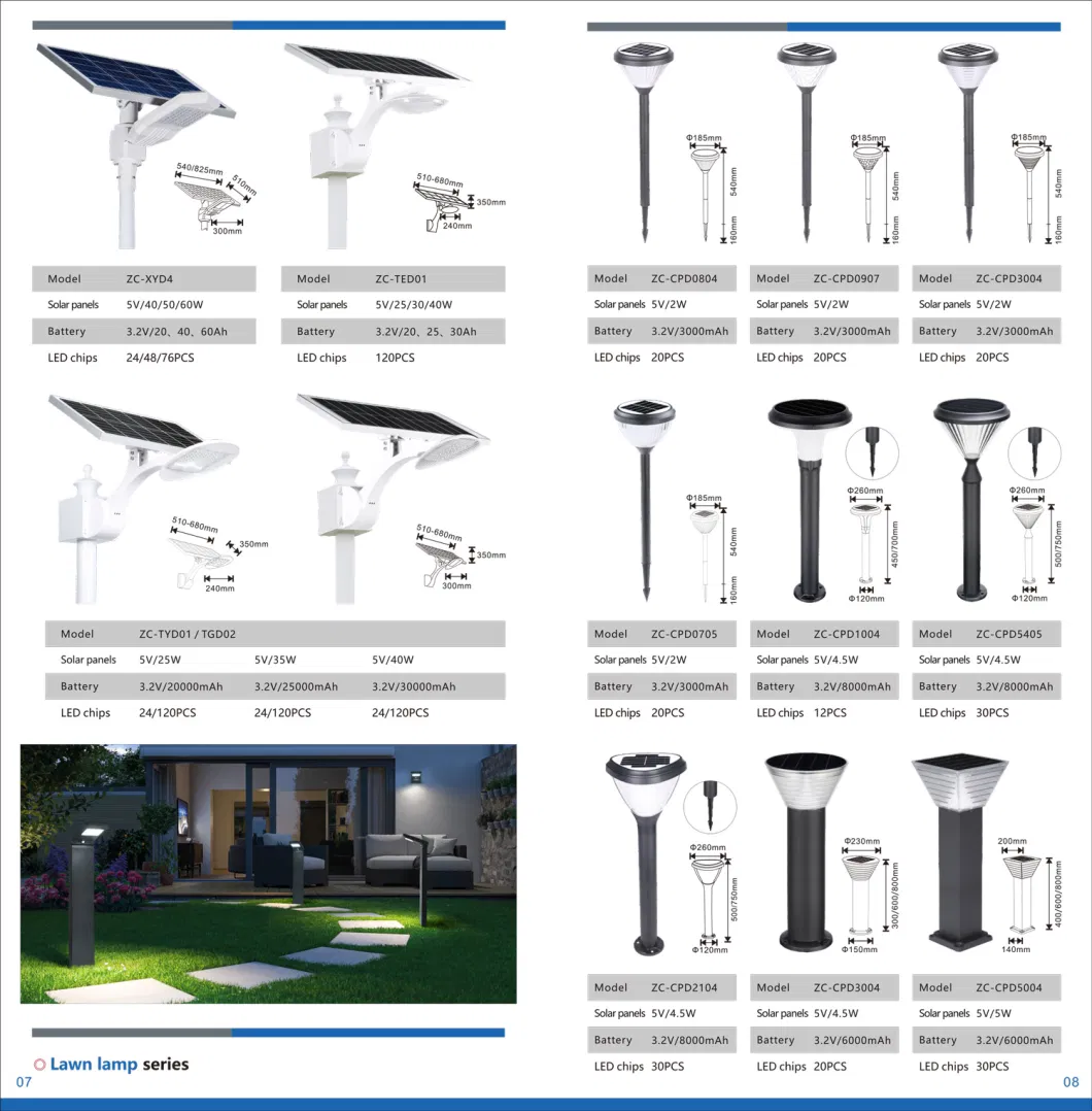 IP66 100W LED Garden Lights Post Top Garden LED Lamps High Quality Die Casting Aluminum Material Solar Garden Light