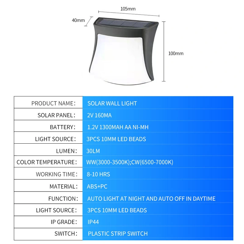 Solar LED Lamp Exterior Garden Outdoor Waterproof LED Lights for Decorationis Suitable for Decorating Patio Stairs Fence