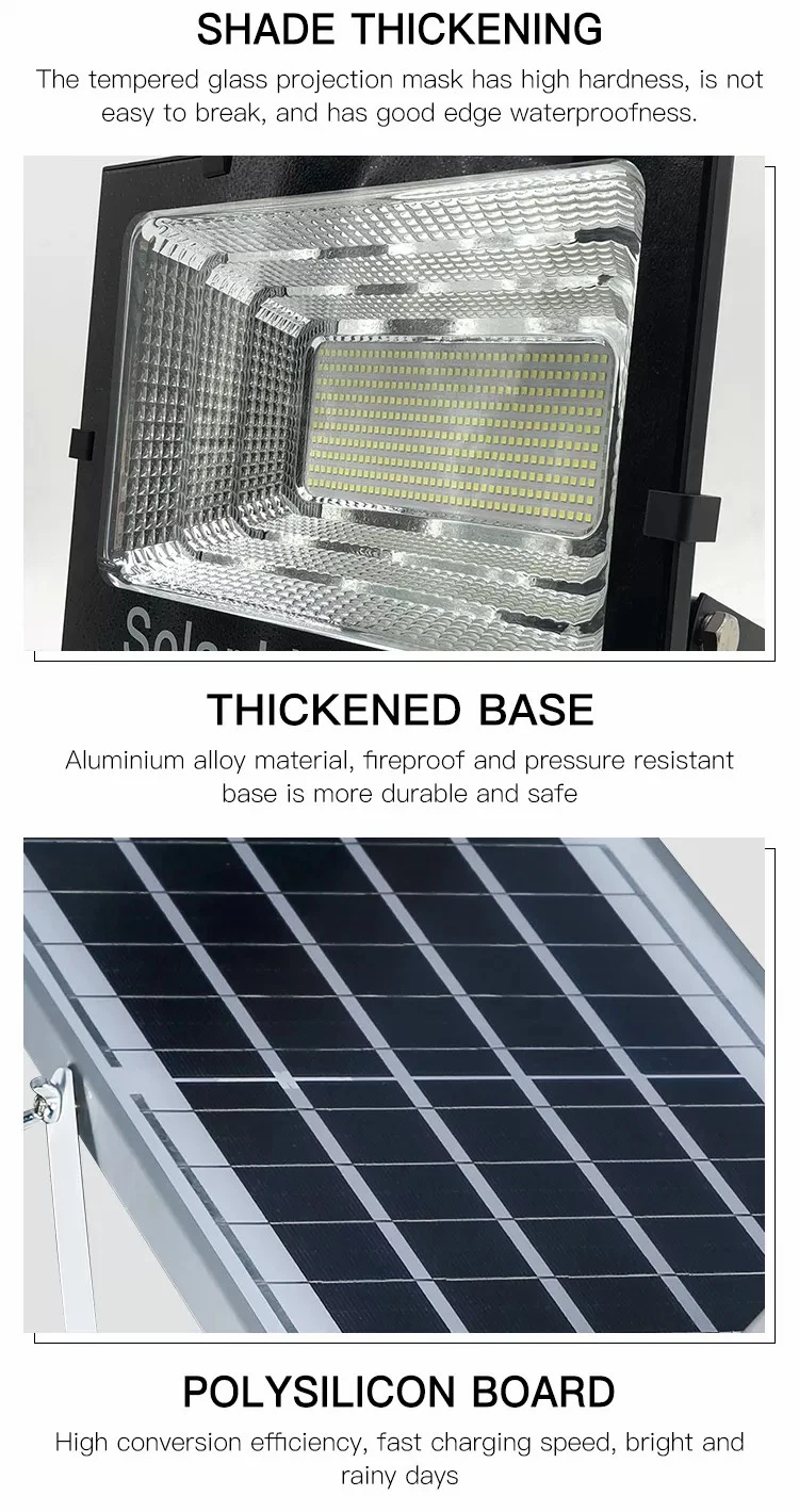 SMD LED Solar Flood Light with Sensor 20W 60W 100W Flood Lamp